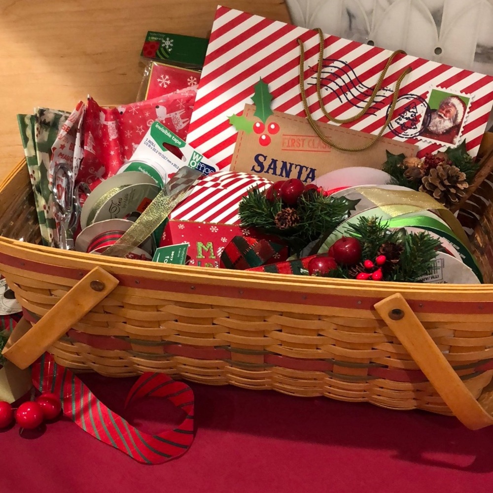 LONGABERGER 1996 HOLIDAY HOSTESS YULETIDE TREASURES BASKET 🧺
